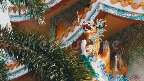 泰国的中国寺庙邦森外观视频的预览图