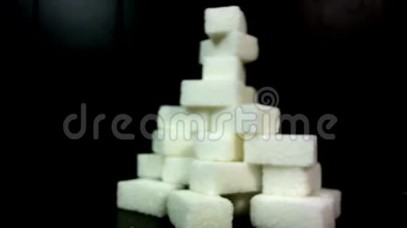 糖在cubescloseupAbstract运动背景为您的设计视频的预览图