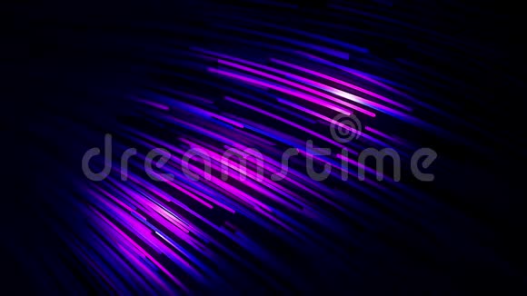彩色霓虹灯吸管漂浮在黑色背景上并改变其颜色的抽象动画动画动态动态视频的预览图