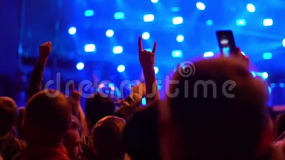 参加摇滚音乐会的人视频的预览图