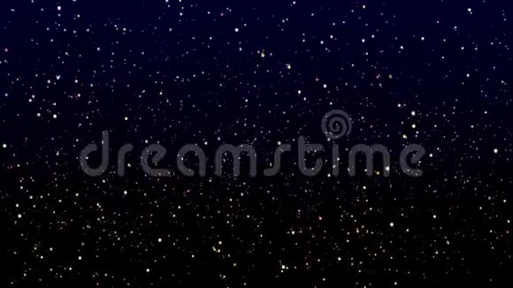 循环动画的金色火花在黑暗的背景圣诞节闪亮的模板无缝假期背景视频的预览图