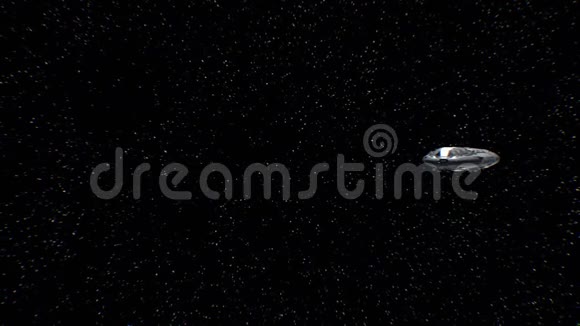 太空之旅科幻宇宙飞船接近恒星引擎脉动三维动画视频的预览图