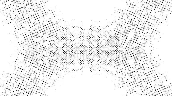 许多行在模糊点上计算机生成抽象背景三维渲染背景视频的预览图