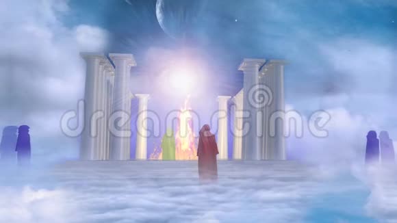 寺庙的迷雾视频的预览图