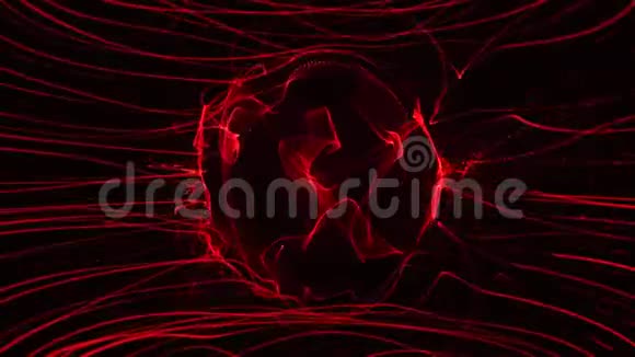 旋转涡旋抽象循环背景下的红能流视频的预览图