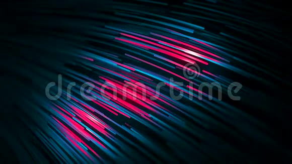彩色霓虹灯吸管漂浮在黑色背景上并改变其颜色的抽象动画动画动态动态视频的预览图
