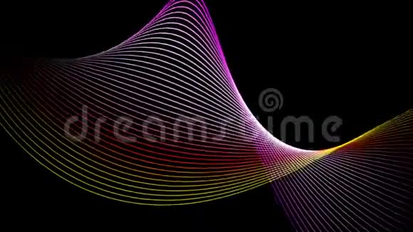 抽象七彩运动曲线线视频视频的预览图