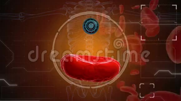 纳米机器人和血细胞注射医学概念解剖未来视频的预览图