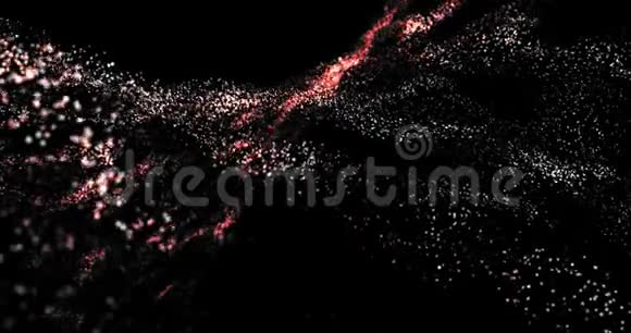红白旋转粒子背景4k动画视频视频的预览图