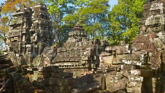 十二世纪古庙遗址柬埔寨吴哥视频的预览图