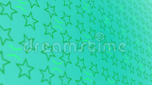 3D动画背景与星星和线条视频的预览图