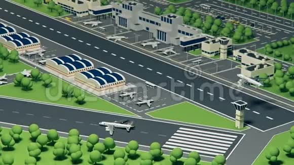 三维机场与飞机动画视频的预览图