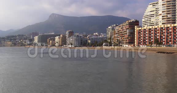地中海卡尔佩酒店海滩4k西班牙视频的预览图