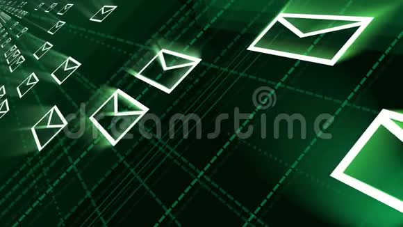 背景信封电子邮件飞行邮件未来的技术屏幕视频的预览图