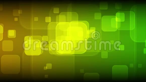 绿色黄色抽象几何方块视频动画视频的预览图