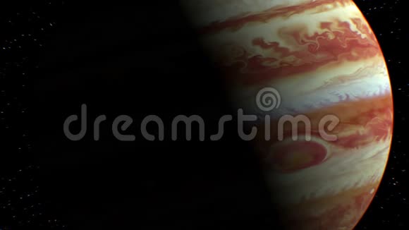 木星背景上虚构的观测卫星飞过三维动画地球的纹理是在视频的预览图