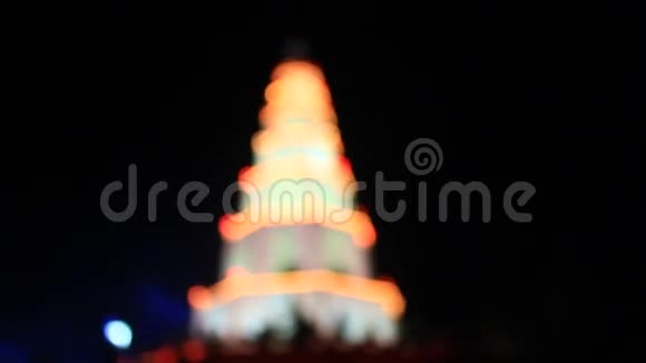 有灯光的神庙塔视频的预览图