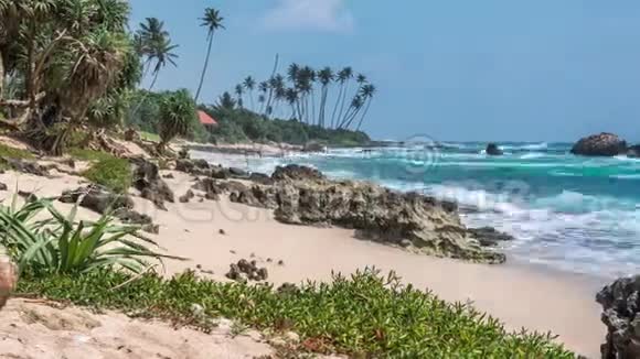 北回归线斯里兰卡美丽海岸时间推移4k视频的预览图