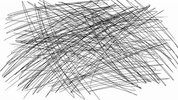 书写潦草的数字手绘动画刷笔画黑白过渡4k电影视频的预览图