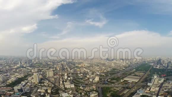 鸟瞰曼谷城市视频的预览图