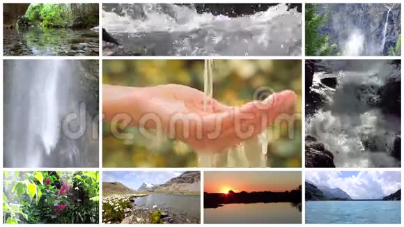 概念拼贴水是我们星球上的生命视频的预览图