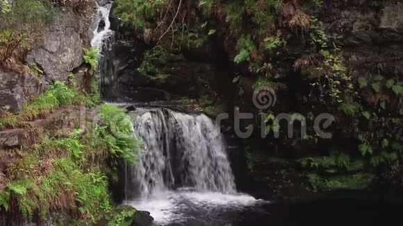 舒缓平静的瀑布九月在苏格兰生命之水视频的预览图