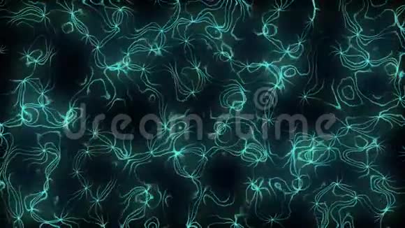 神经元蓝网络人脑内部神经元突触视频的预览图