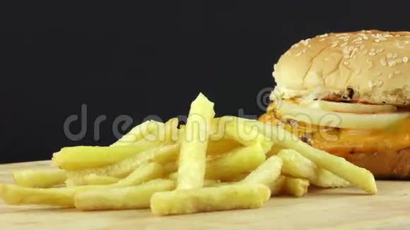 美味的食物汉堡视频的预览图