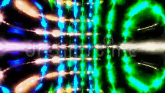 Vj循环带闪亮粒子的音乐节拍计算机生成现代抽象背景三维渲染视频的预览图