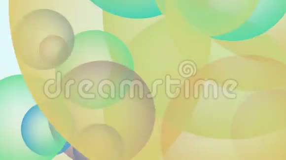 可循环气泡抽象背景模板不同颜色4K顶视图三维插图视频的预览图