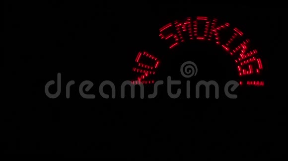 红色扭曲铭文禁止吸烟由发光二极管创造视频的预览图