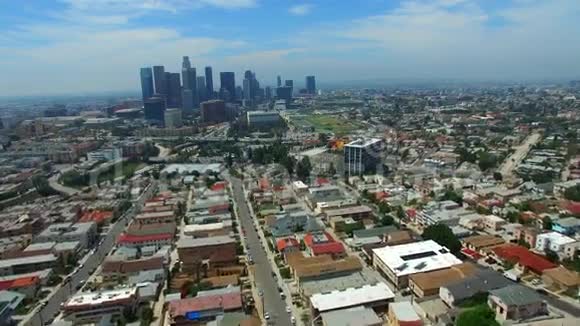 洛杉矶市中心的空中录像视频的预览图