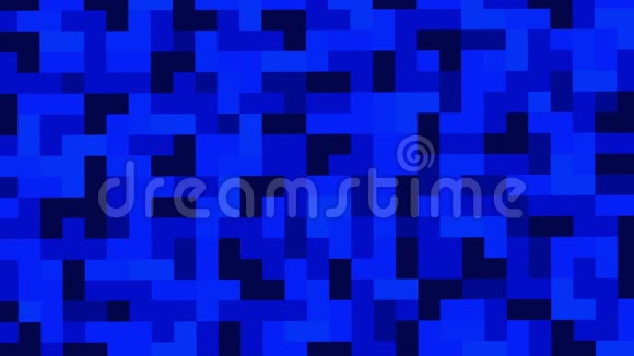 蓝色马赛克背景破裂成小块并显示绿色屏幕3D动画色度键视频的预览图