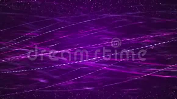 紫色背景动画中的条纹光线和条纹流动分形视频的预览图