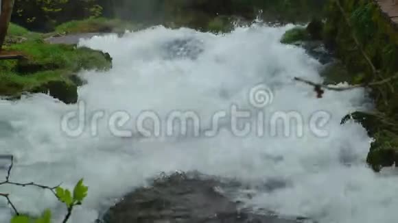 美丽的瀑布溪自然概念视频的预览图
