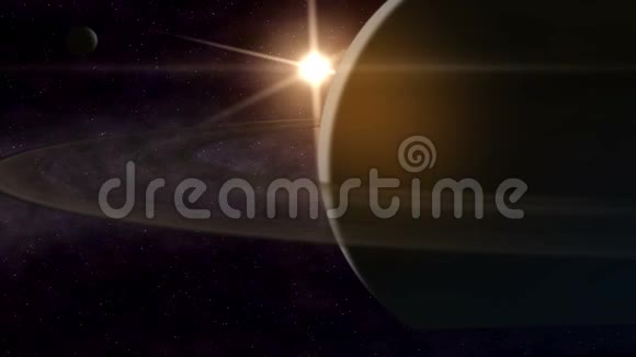 土星的空间场景细节视频的预览图