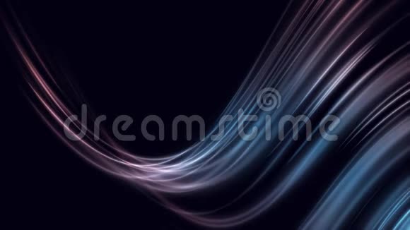 在黑暗的背景上移动流动的抽象波模糊光滑的设计视频的预览图