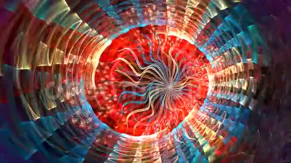 分形背景与抽象的滚动弯曲螺旋形状高详细回路视频的预览图