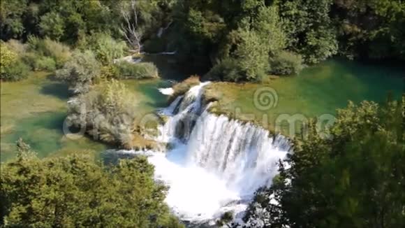 克罗地亚的克尔卡瀑布视频的预览图
