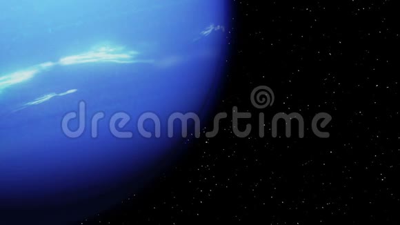 虚构的太空飞机飞过海王星视频的预览图