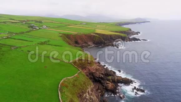 爱尔兰西海岸丁乐半岛的美丽海岸线视频的预览图