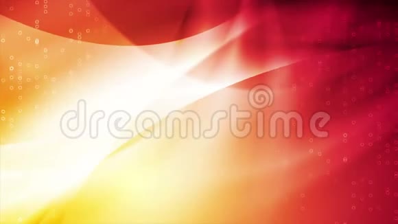 明亮的橙色红色抽象曲线波视频动画视频的预览图