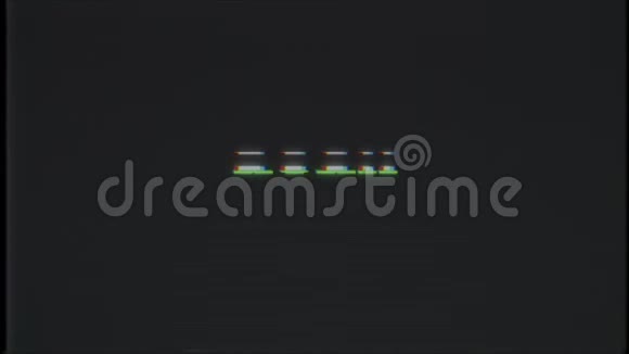 复古视频游戏RISK文字电脑电视故障干扰噪音屏幕动画无缝循环新品质视频的预览图
