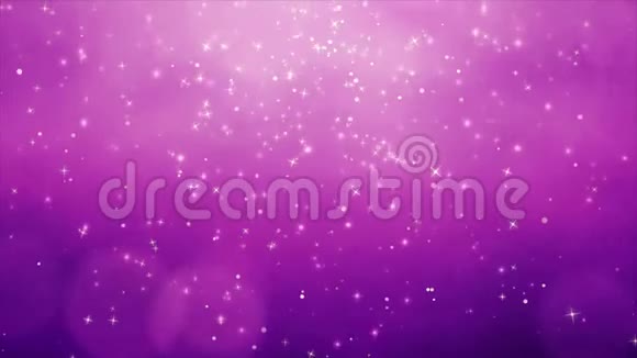 美丽的紫色粒子闪烁着耀斑闪耀着光芒闪耀着环形的抽象背景视频的预览图