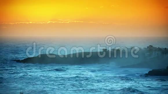 美丽的日落在圣玛丽亚迪卢卡湾视频的预览图