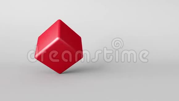 红色立方体旋转视频的预览图