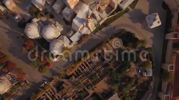 伊斯坦布尔圣索菲亚的空中镜头很棒的镜头4K视频的预览图
