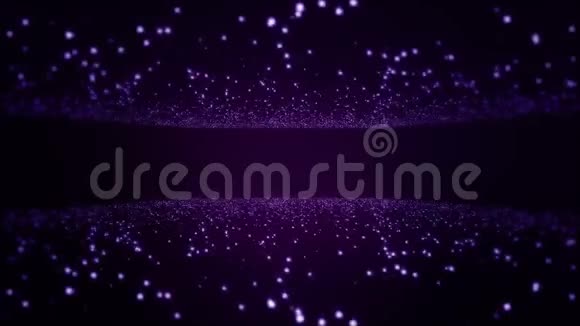 粒子紫色抽象光运动标题技术动画循环背景视频的预览图