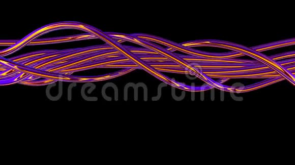 奇怪的发光紫色电线在镜头前旋转视频的预览图