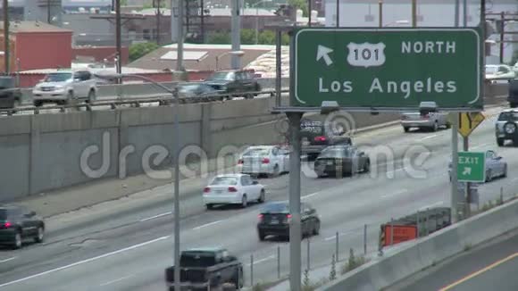 洛杉矶101高速公路交通视频的预览图